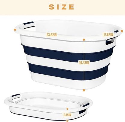 43L Collapsible Laundry Baskets plastic, Pop Up Laundry hamper/Storage Container - Image 4
