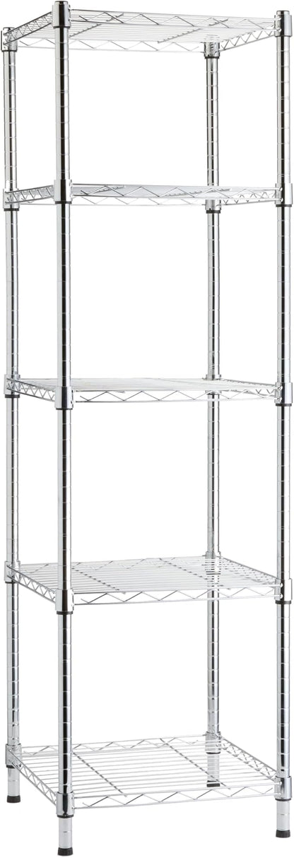 Amazon Basics 5-Shelf Tower Adjustable Storage Shelving Unit, 16 D x 16 W x 54 by AmazonBasics