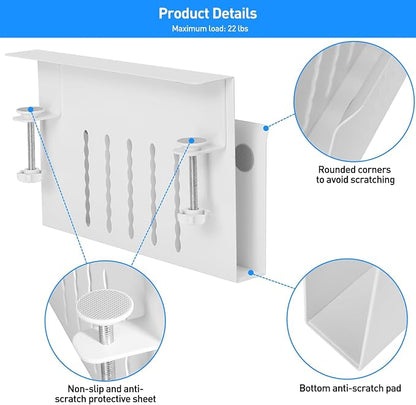 MAXECHO Desk Side Storage, Under Desk Laptop Mount, Table Side Hanging File - Image 4