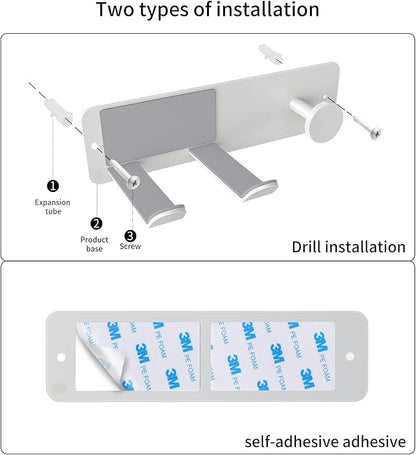 FLE Hair Dryer Holder Wall Mounted, Stainless Steel Self Adhesive Blow Dryer - Image 5