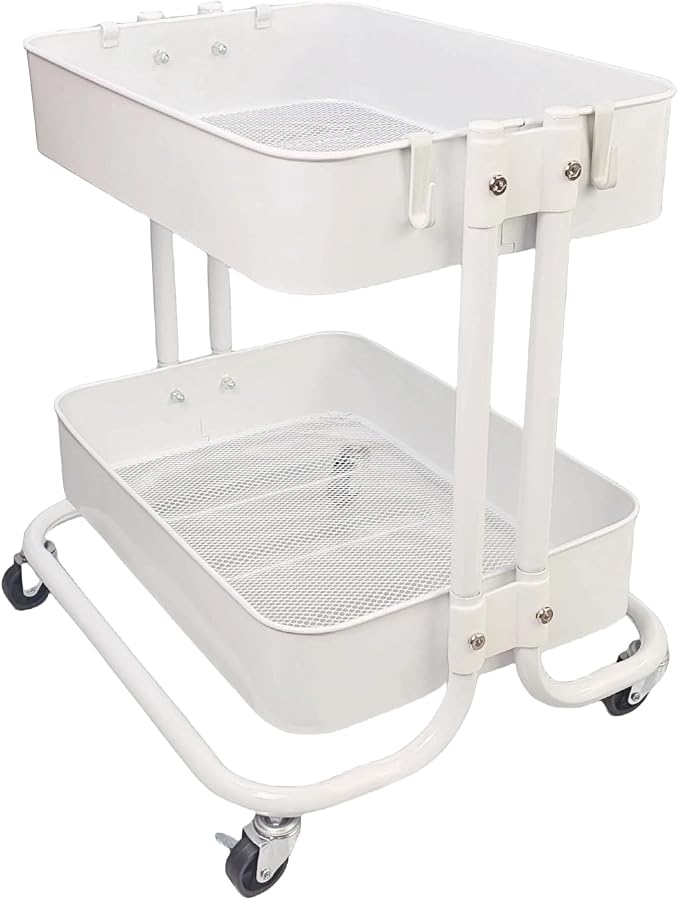 2 Tier Under Desk Storage Cart by LIWNYRK
