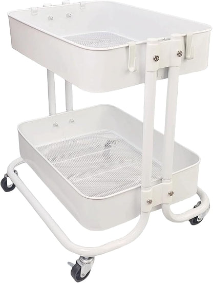 2 Tier Under Desk Storage Cart by LIWNYRK