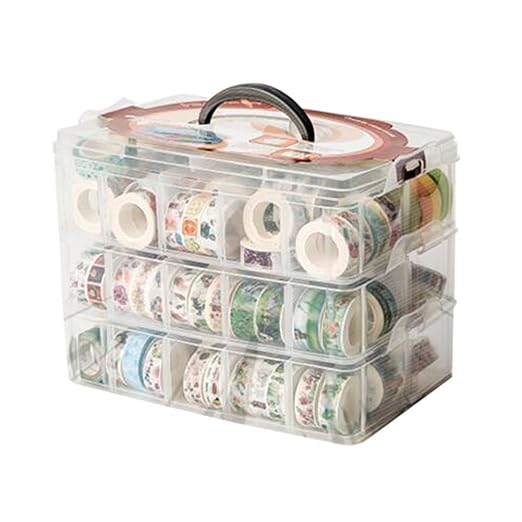 Washi Tape Box Organizer Storage, Divider Closet Container, by HomDSim