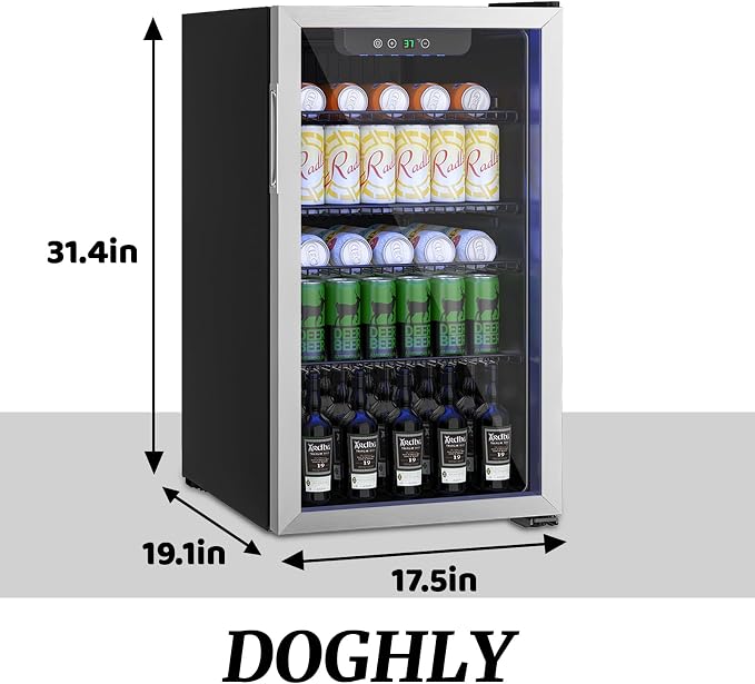 3.2 Cu.ft Beverage Refrigerator Cooler, 126 Can Mini Fridge - Image 3