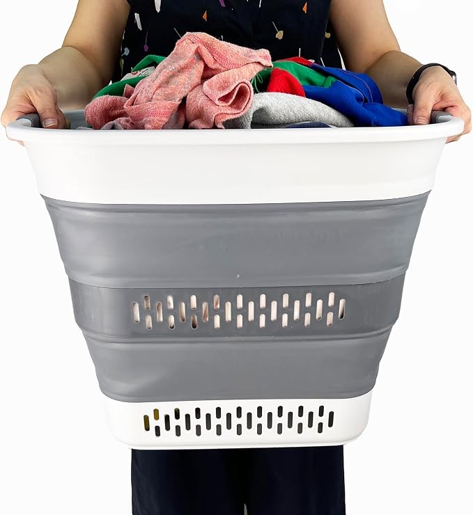 SAMMART 40L Collapsible Plastic Laundry Basket - Image 6