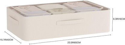 Under Bed Storage Bins Frame Storage Box Oxford Fabric Sturdy Underbed - Image 5