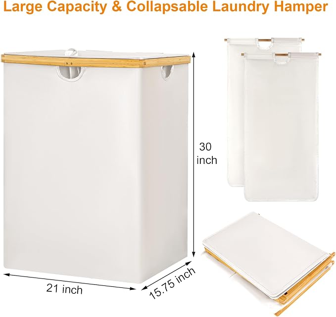 WOWLIVE 165L Double Laundry Hamper - Image 7