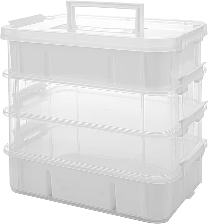 CraftGenes Sewing Storage Organizer, 4-Tier 10 Qt Box by CraftGenesTools