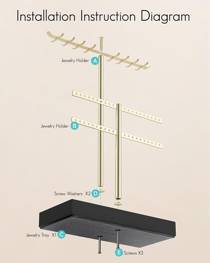 Vlando 2 Tier Jewelry Stand Organizer - Image 5