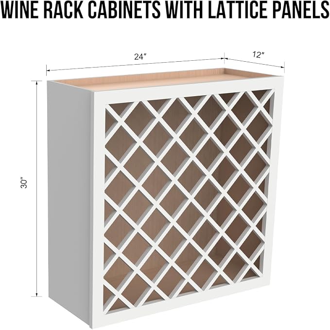 Solid Wood RTA Wine Bottle Rack Wall Cabinet - Image 3