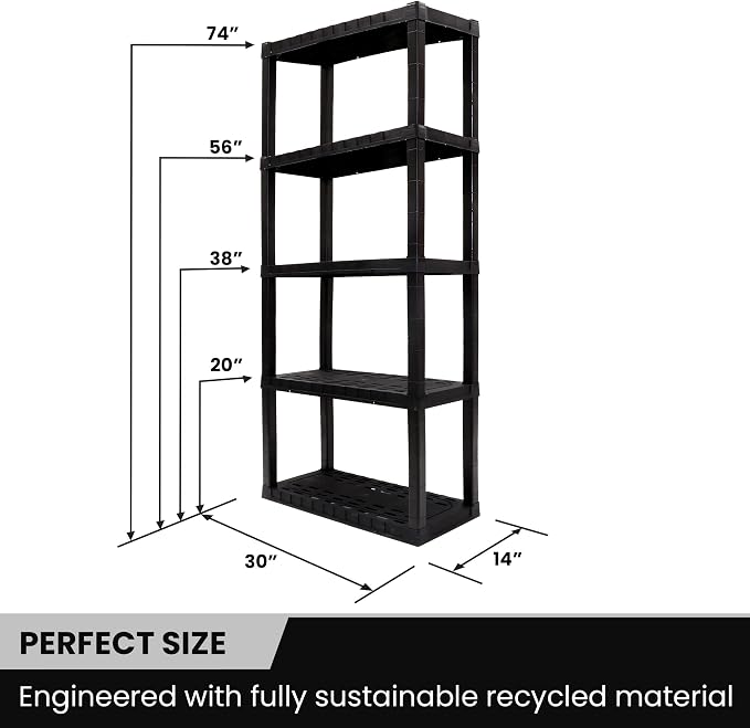 Oskar Heavy Duty Plastic Storage Shelves- - Image 3