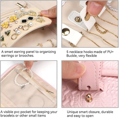 Voova Travel Jewelry Holder Organizer Case, Large Jewelry Storage Bag - Image 3
