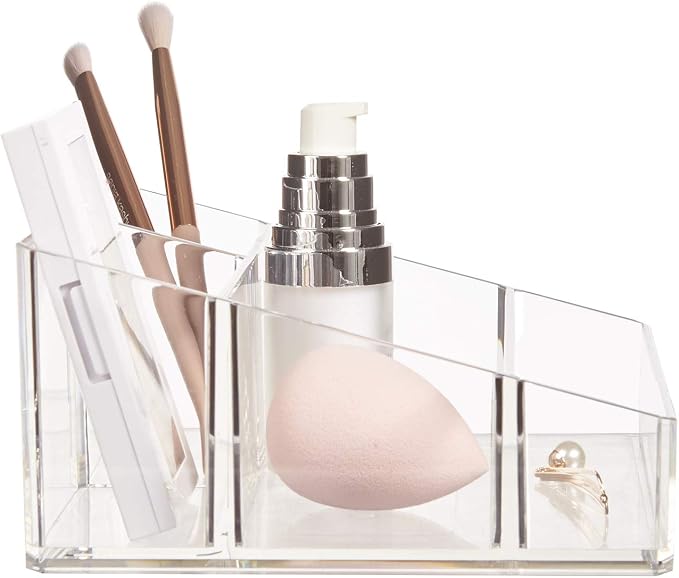 STORi Clear Plastic Small Countertop Vanity Makeup Organizer, Compact - Image 7