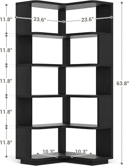 Armocity Corner Book Shelf, 6-Shelf L Shaped Corner Bookshelf - Image 3