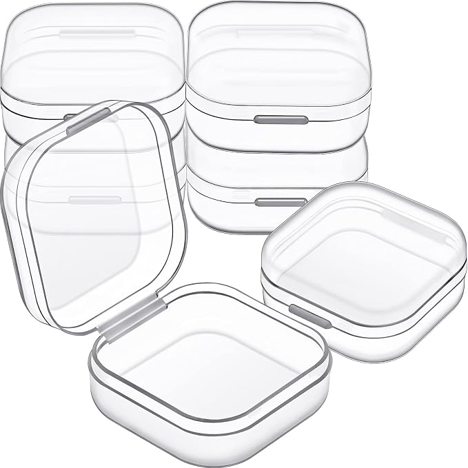 Jetec 6 Pieces Mini Plastic Clear Beads Storage Containers Box by Jetec