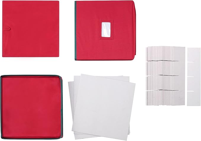 Elf Stor Christmas Box with Adjustable Dividers and Lid Ornaments Storage - Image 7