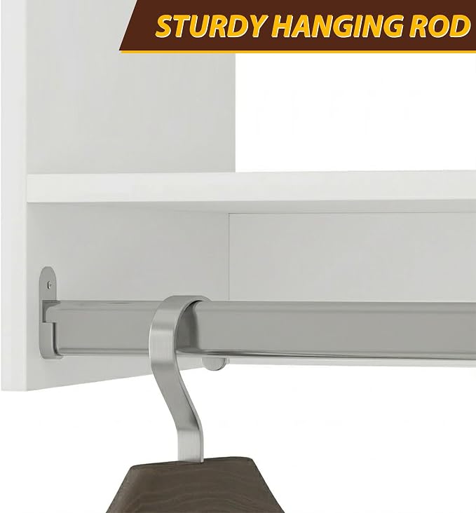 31.5" Wide Double Hanging Modular Closet System, Wall-Mounted Closet Organizer - Image 7