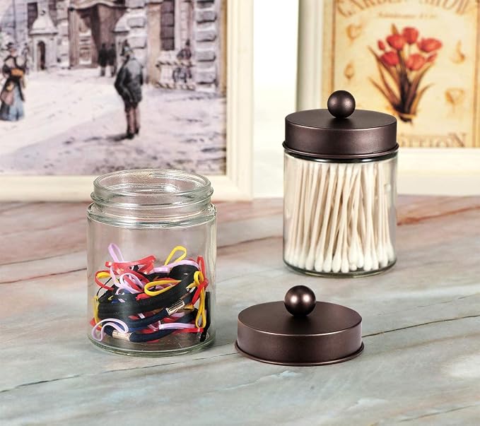 Amolliar Apothecary Jars Bathroom Storage Organizer - Image 6