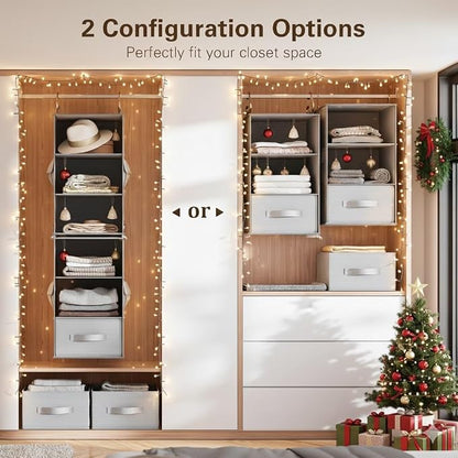 Pipishell 6-Shelf Hanging Closet Organizer, Hanging Shelves - Image 3