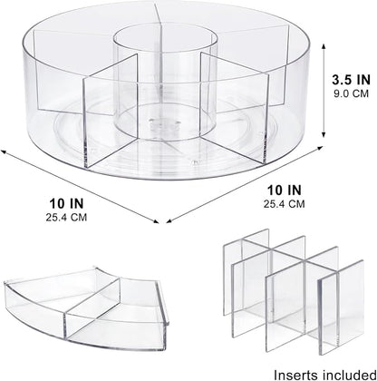 360° Rotating Makeup Organizer, Bathroom Counter, Spinning Cosmetic Storage - Image 2