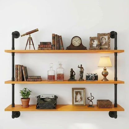 HDDFER Industrial Pipe Wall Shelves by industrialpipeshelving