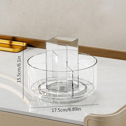 LINFIDITE 360 Rotating Makeup Organizer Clear Cosmetic Storage Holder Tray - Image 6