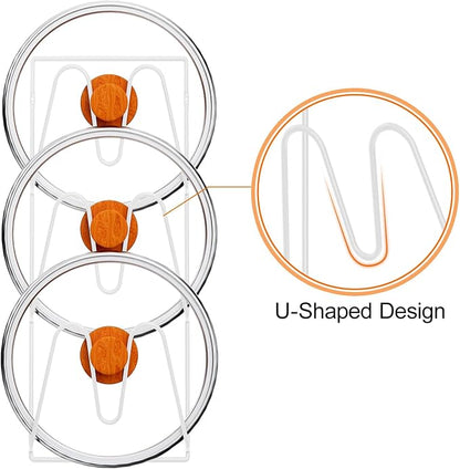 2 Pack Pot Lid Organizer Rack, 6-Tier Pot Lids Holder - Image 2