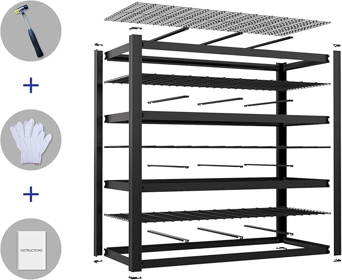 71" Wx71 H Industrial Shelving, 8000LBS Garage Storage Shelves, 4 Tier - Image 7