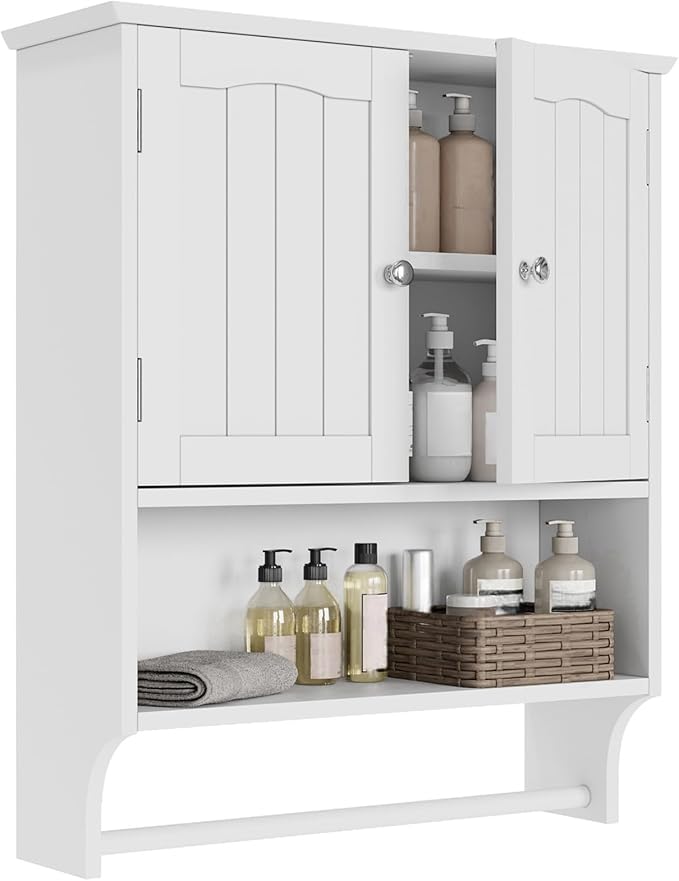 Smuxee White Bathroom Cabinet Wall Mounted - Image 8