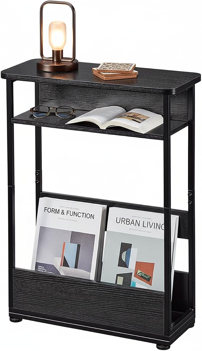 Narrow Side Table, 3-Tier Slim End Table by YEAKOO