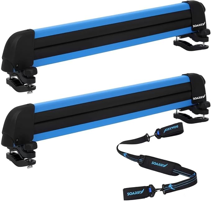 Multi-Purpose Alumium Blue Ski Rack by Unlocktheoutdoors