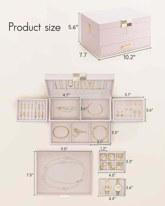Vlando 3 Layer Jewelry Box - Image 5