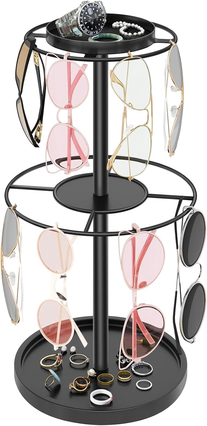 LSK 2 Tier Metal Sunglasses Organzier, Glasses Holder Stand by LSK