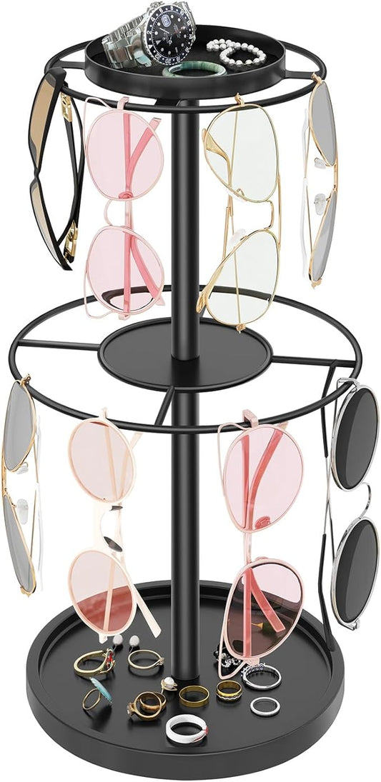 LSK 2 Tier Metal Sunglasses Organzier, Glasses Holder Stand by LSK