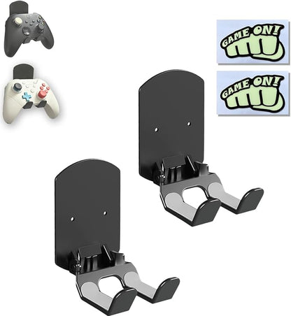 2 Packs Wall Holder Hook for Video Game Controllers, No Drill Black | Night by Unknown