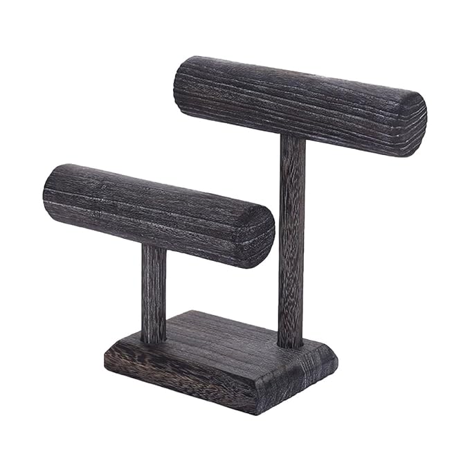 Solid Wood Scrunchie Holder Hair Tie Organizer Stand Vintage Jewelry Display by Unknown