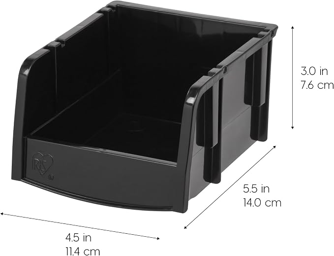 IRIS USA Extra Small Stackable Storage Bins, 5.5 x 4.5 x 3 inch, |Made in USA| - Image 2