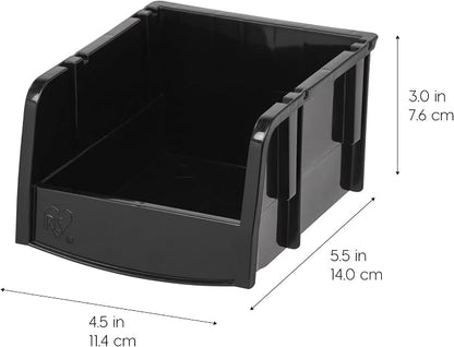 IRIS USA Extra Small Stackable Storage Bins, 5.5 x 4.5 x 3 inch, |Made in USA| - Image 2
