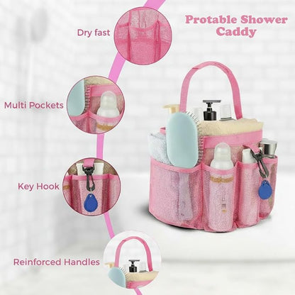 Mesh Shower Caddy Portable for College Dorm Room Essentials, Hanging Shower - Image 3