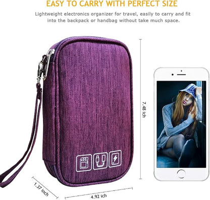 Electronic Organizer Bag Cable Organizer Travel Cord Organizer Case Pouch - Image 3