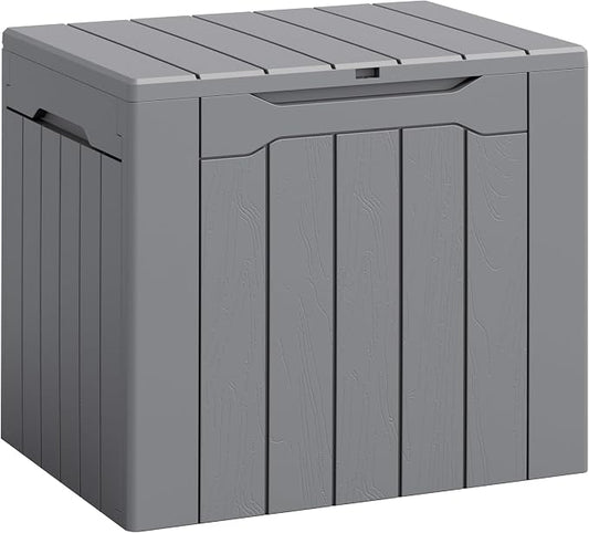 Flamaker Deck Box 30 Gallon, Waterproof Resin Small Storage Box by Flamaker