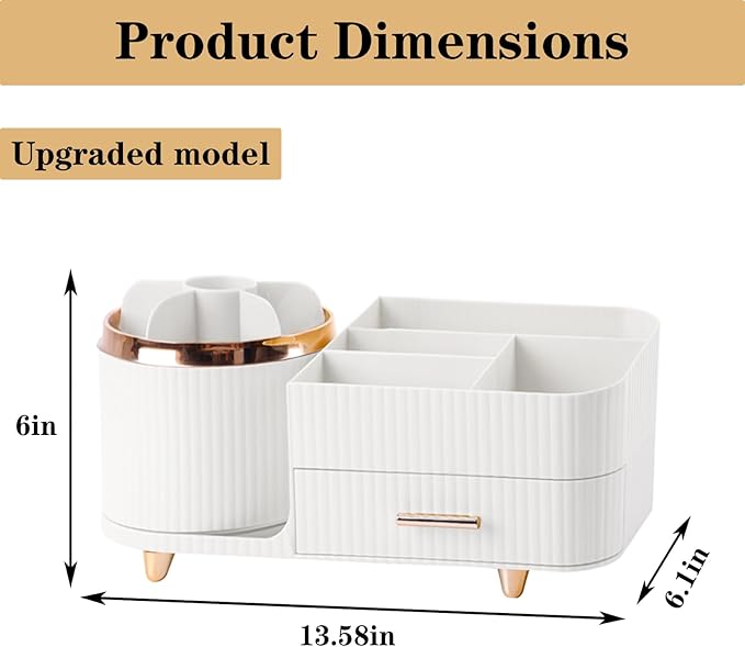 Rotating Makeup Organizer for Vanity - Image 2