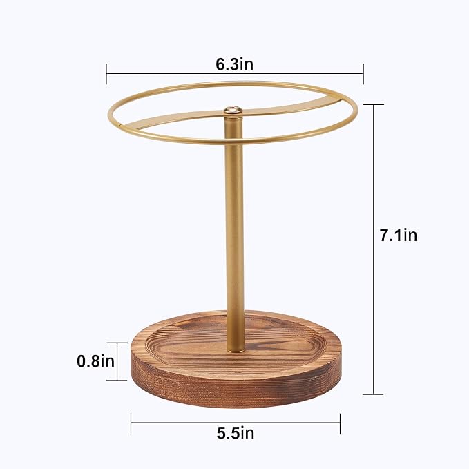 Sunglasses Organizer Wood Glasses Holder Stand, Metal Sunglass Storage Display - Image 6