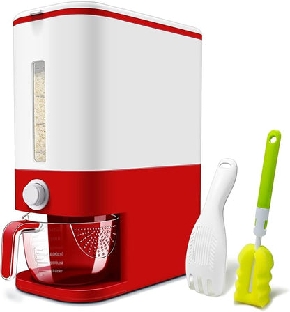 Lenwi 22-25 Lbs Rice Dispenser, Large Cereal Dry Food Storage Containers by Lenwi