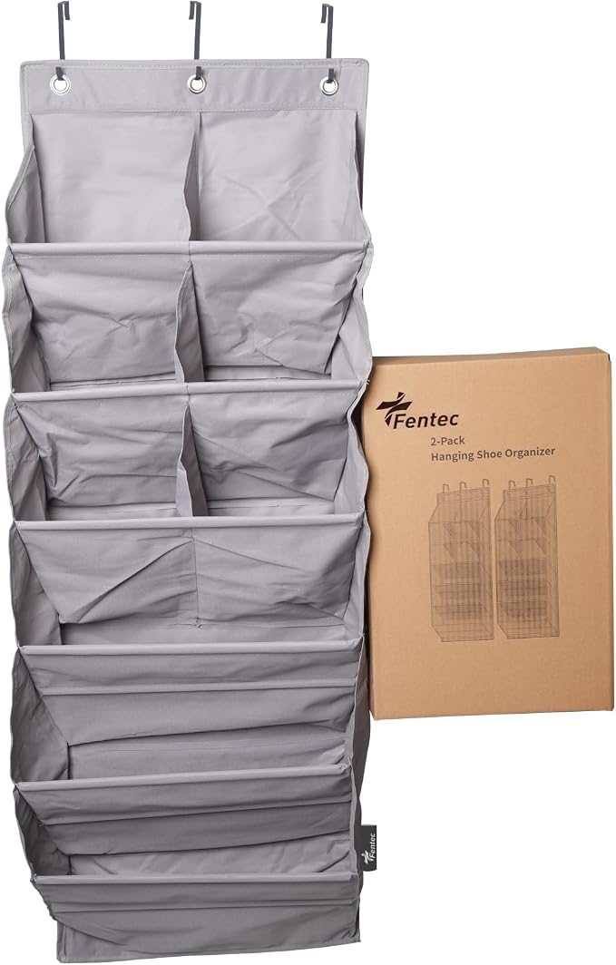 FENTEC 2 Pack Over the Door Shoe Organizer, Hanging Shoe Organizer, 6-Tier - Image 9