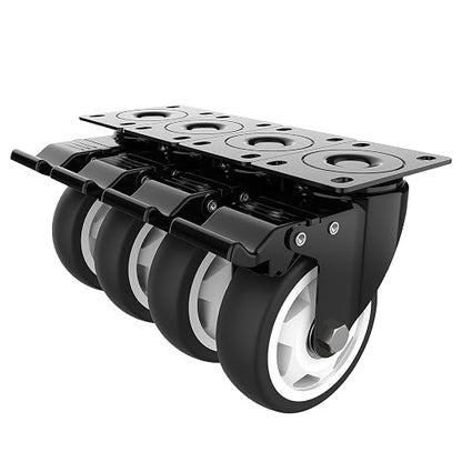 4 Inch Caster Wheels Set of 4 Heavy Duty by HOLKIEUSA