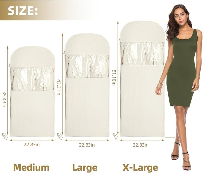 2 Pack Space Saving Garment Bag - Image 4