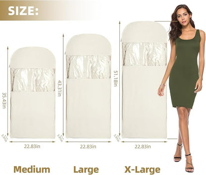 2 Pack Space Saving Garment Bag - Image 4