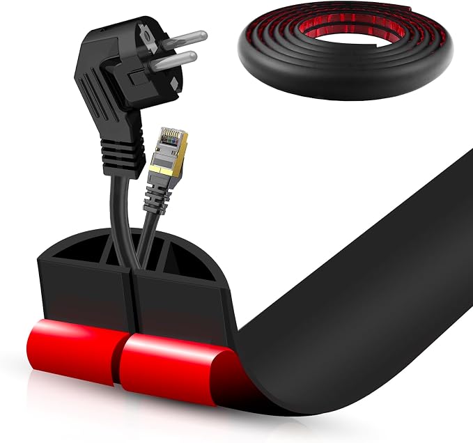 Floor Cord Cover Self Adhesive Cord Hider, 10FT Cable Management, Extension by DBHXXMB-HH