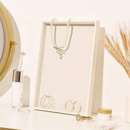Beige Velvet Jewelry Tray for Drawers Black Jewelrys Display Tray Stackable - Image 5